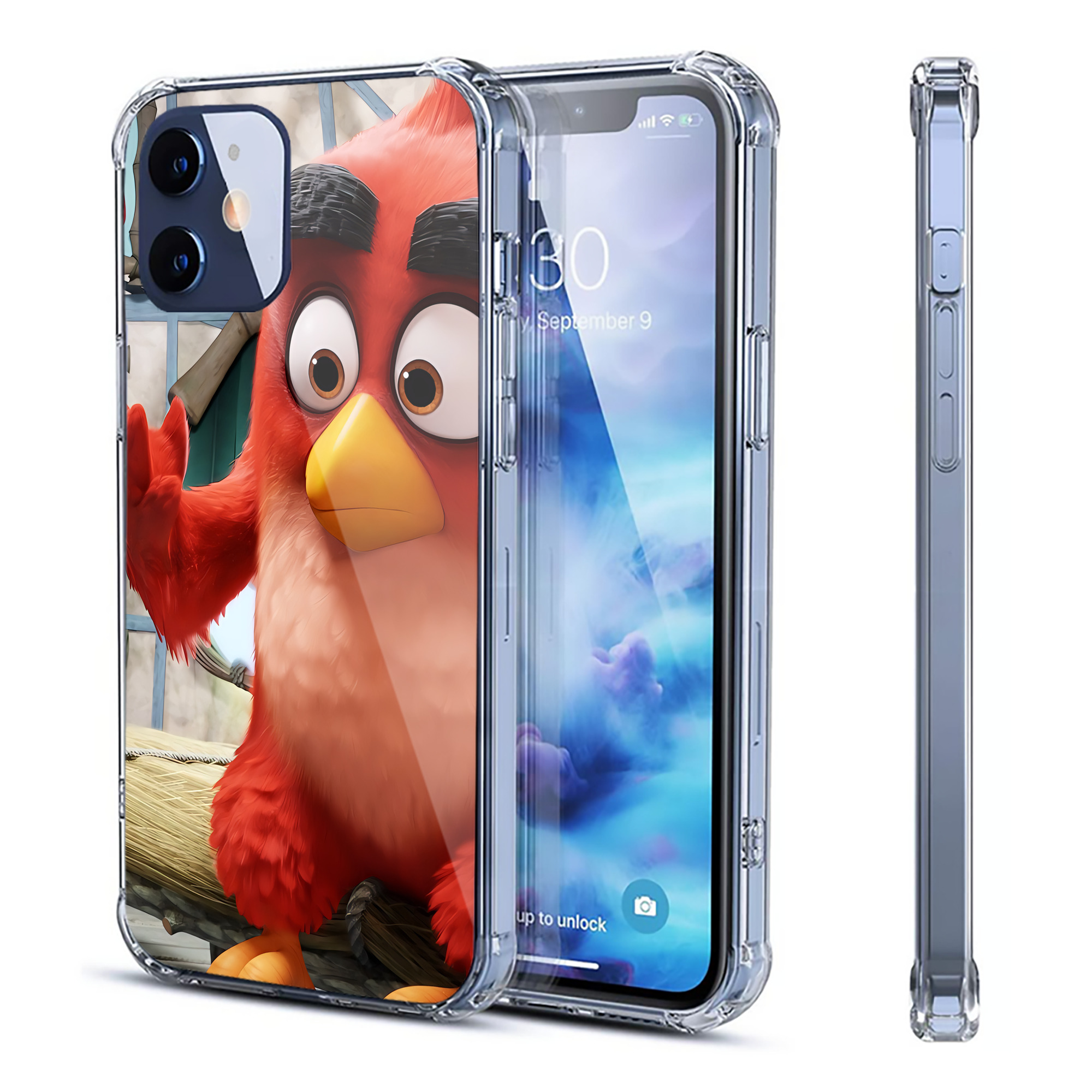 （画像用） Angry Birds アングリーバード 【iPhone 12シリーズ対応】透明スマホケース（クリアソフトケース）